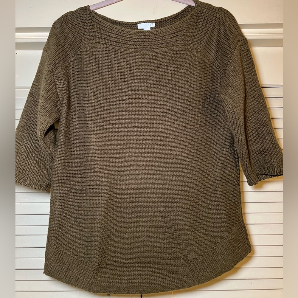 J Jill Cotton Blend Boatneck 3/4 Sleeve Sweater Jumper, size XS Classiccore - Picture 6 of 11